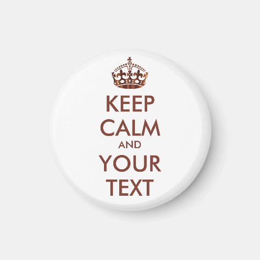 保CALMとYOUR TEXT -パーソナライズされた文字 マグネット (正面)