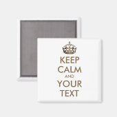 保CALMとYOUR TEXT -パーソナライズされた文字 マグネット (正面/裏面)