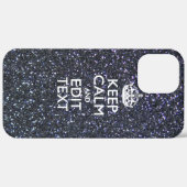 保CalmとYour Text on Midnightスタイル Case-Mate iPhoneケース (裏面 (横))