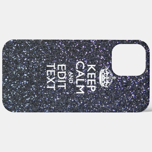 保CalmとYour Text on Midnightスタイル Case-Mate iPhoneケース (裏面 (横))