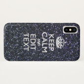 保CalmとYour Text on Midnightスタイル Case-Mate iPhoneケース (裏面(横))