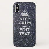 保CalmとYour Text on Midnightスタイル Case-Mate iPhoneケース (裏面)