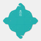 保CalmとYour Text on Peacockターコイズ フェイバーボックス (折り畳みなし)