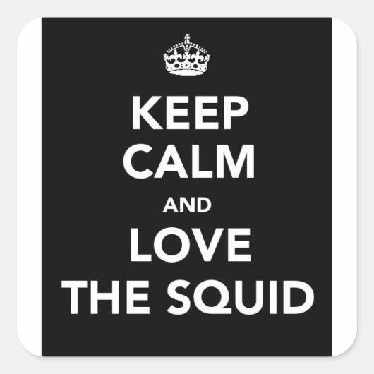 保CALMシール – 黒 スクエアシール (正面)