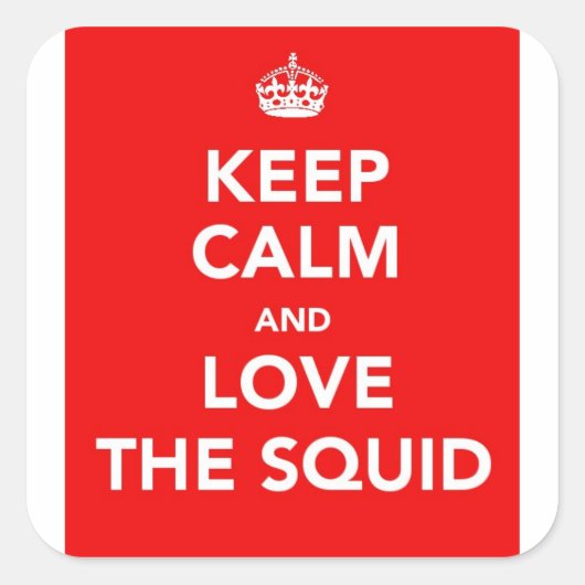 保CALMステッカー – 赤 スクエアシール (正面)