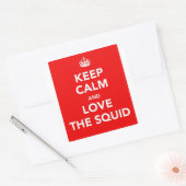 保CALMステッカー – 赤 スクエアシール (封筒)