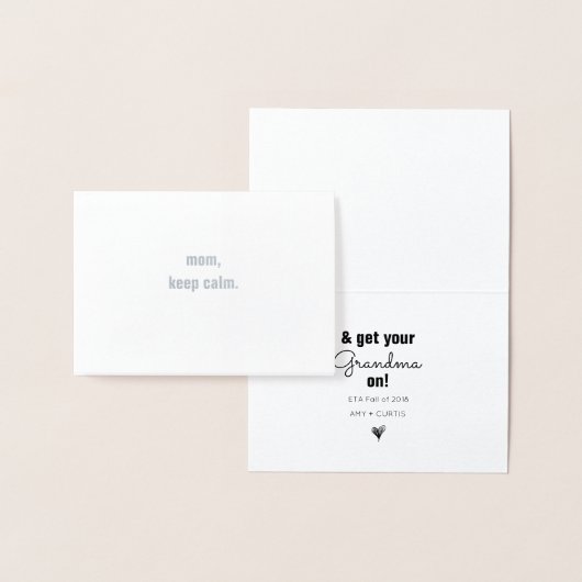 保Calmパーソナライズされた Foil妊娠の発表 箔カード (ディスプレー)