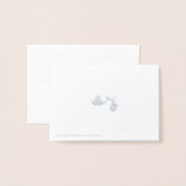 保Calmパーソナライズされた Foil妊娠の発表 箔カード (裏面封筒付き)