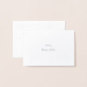 保Calmパーソナライズされた Foil妊娠の発表 箔カード (封筒付き正面)