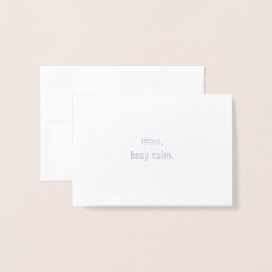 保Calmパーソナライズされた Foil妊娠の発表 箔カード (封筒付き正面)