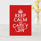 保Calm忙し and Look （任意の色） カード (黄色い花)