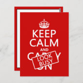 保Calm忙し and Look （任意の色） ポストカード (正面/裏面)