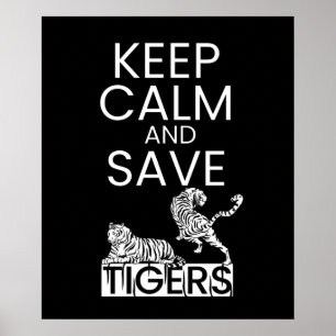保Calm救 Tigers動物保護 ポスター
