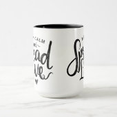 保Calm文字アートラブアート感動的ハートAr マグカップ (中央)
