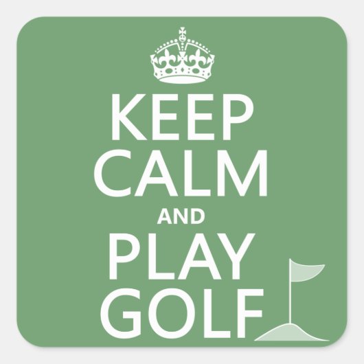 保Calm遊とGolf – 全カラー スクエアシール (正面)
