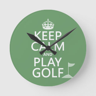 保Calm遊とGolf – 全カラー ラウンド壁時計