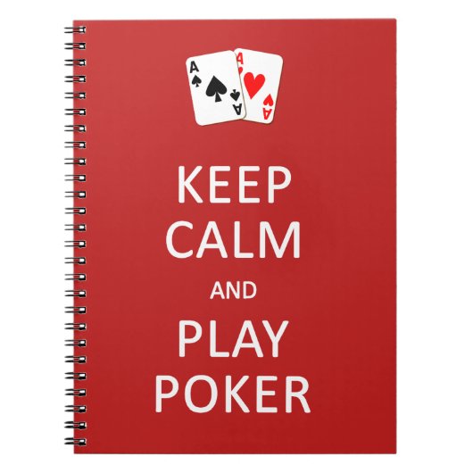 保CALM遊トランプのポーカーカスタムノート ノートブック (正面)