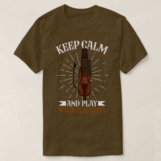 保Calm遊 and Nyckelharpa Tシャツ (デザイン正面)
