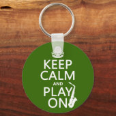 保Calm遊 and On (saxphone)（任意の色） キーホルダー (正面)