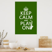 保Calm遊 and On (saxphone)(任意の色) ポスター (キッチン)