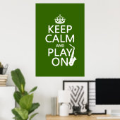 保Calm遊 and On (saxphone)(任意の色) ポスター (ホームオフィス)