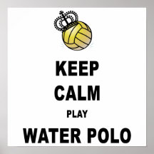 保Calm遊 Water Polo Poster – ホワイト