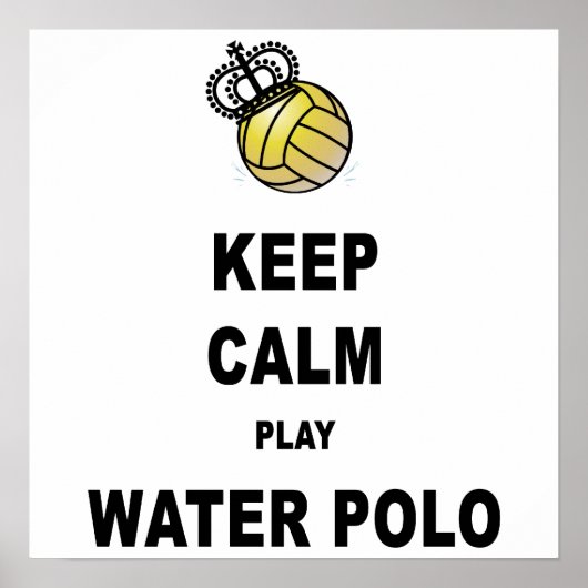 保Calm遊 Water Polo Poster – ホワイト ポスター (正面)