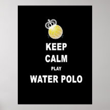 保Calm遊 Water Polo Poster - Black