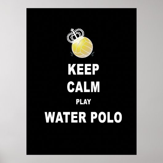 保Calm遊 Water Polo Poster - Black ポスター (正面)