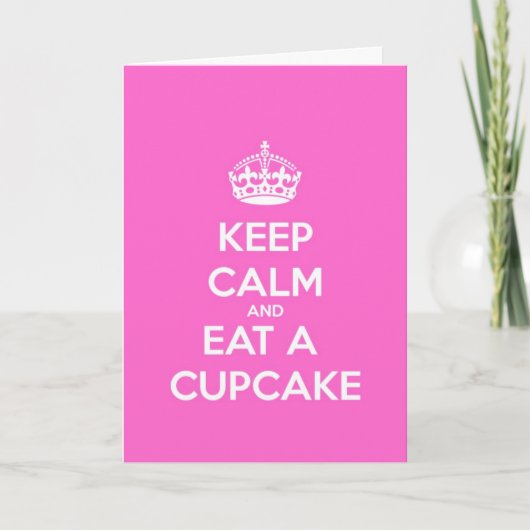 保Calm食べ and a Cupcake誕生日カード カード (正面)