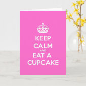 保Calm食べ and a Cupcake誕生日カード カード (黄色い花)