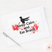保Calm食べ and Brains – ゾンビ 長方形シール (封筒)