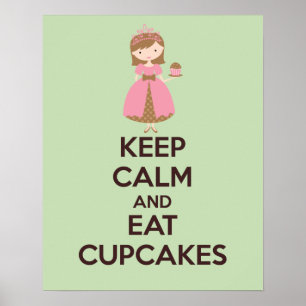 保Calm食べ Cupcakesポスタープリント ポスター