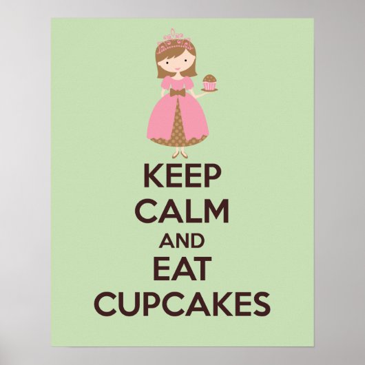 保Calm食べ Cupcakesポスタープリント ポスター (正面)