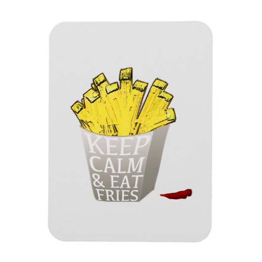 保Calm食べ Friesポップ・アートの Art マグネット (縦)