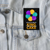 保Calm食べ King Cake Mardi Grasボタン 缶バッジ (インサイチュ)