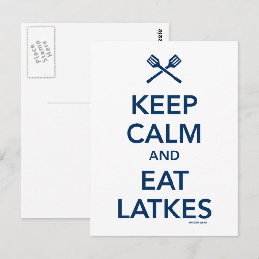 保Calm食べ Latkes ポストカード (正面/裏面)
