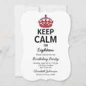 保Calm18誕生日 招待状 (正面)