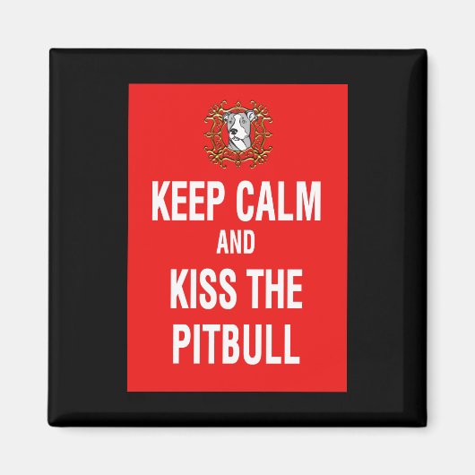 保Calm & キスザピットブル マグネット (正面)