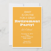 保Calm – ゴルフテーマ退職パーティー 招待状 (裏面)