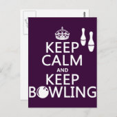 保Calm 保 And ボーリング（すべての色） ポストカード (正面/裏面)