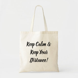 保Calm & 保 Your Distance トートバッグ