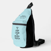 保Calm & 勉強サイケ名前をカスタムする、文字&カラー スリングバッグ (右コーナー)