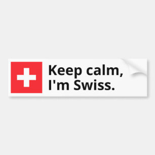 保Calm、私はスイスのバンパーカスタムカーのステッカー バンパーステッカー