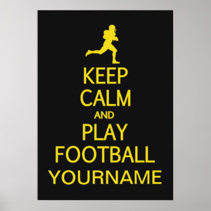 保Calm & 遊 Footballカスタムカラーポスター ポスター