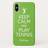 保Calm & 遊 Tennis名前をカスタムするとカラーケース Case-Mate iPhoneケース (裏面)