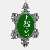 保Calm & 遊Ballカスタムオーナメント スノーフレークピューターオーナメント (左)