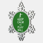 保Calm & 遊Ballカスタムオーナメント スノーフレークピューターオーナメント (右)