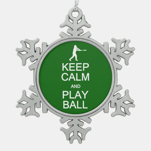 保Calm & 遊Ballカスタムオーナメント スノーフレークピューターオーナメント (正面)