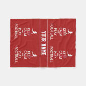 保Calm & 遊Footballカスタムフリースブランケット フリースブランケット (正面(横))